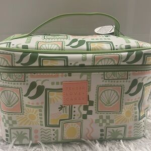 Tender Love & Carry Tropical/ Coastal  Print Makeup Bag